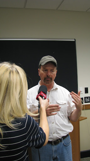 Steven Bost took a little time to speak with reporter Jennifer Moore about his experiences with the Ozark Chinquapin. (Photo by Kenrick Nobles)