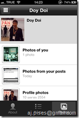 Google+ iphone app profile