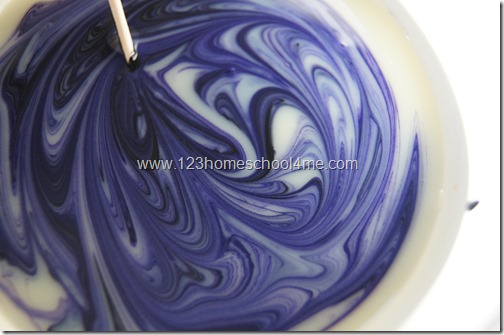 Edible Finger Paint color mixing
