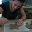 Lauren making clay stuff