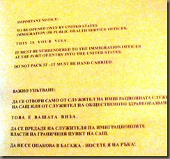 visa envelope