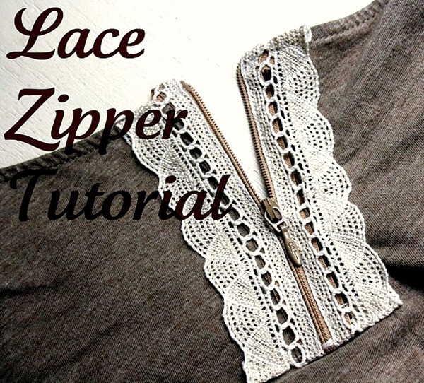 lace zipper tutorial