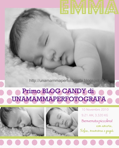 Primo blog candy Unamammaperfotografa Primo blog candy Unamammaperfotografa