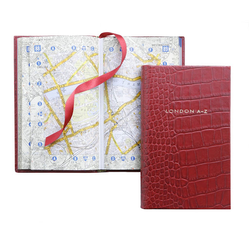 A leather-bound street guide that will help get you around London. (smythson.com) A leather-bound street guide that will help get you around London. (smythson.com)