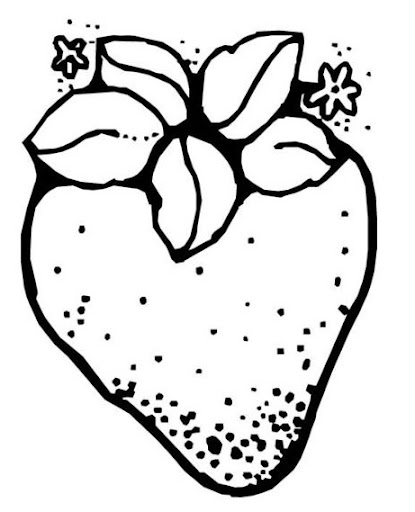DIBUJOS DE FRESAS PARA PINTAR Y COLOREAR