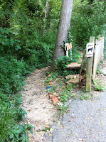 Path to the Frazer forest from Harold Ave north of Marlbrook Dr.