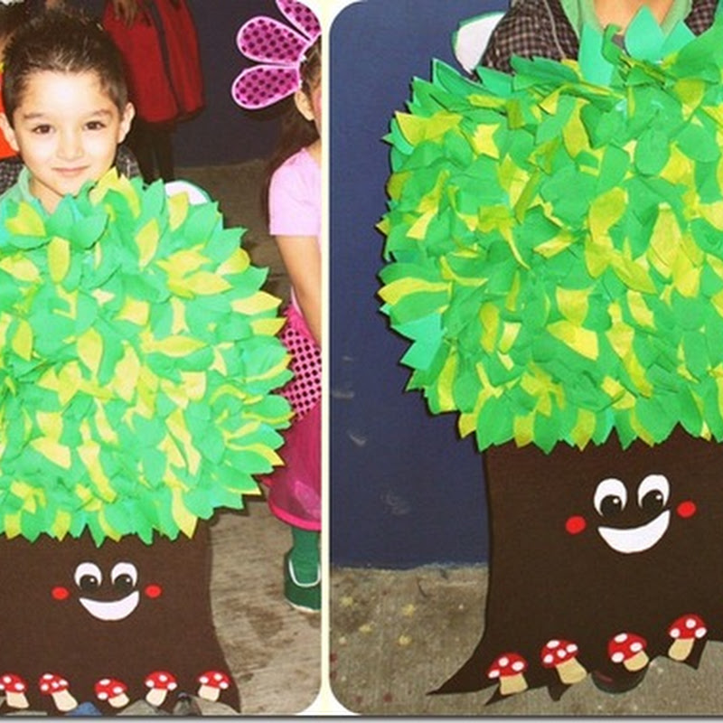 Jugar y Colorear: Cómo hacer un disfraz escolar de árbol