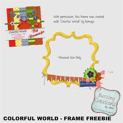 Romajo - Colorful World - Frame Freebie Preview