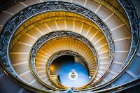 Spiral staire case inside Vatican Museum