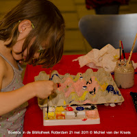 Boekids in de Bibliotheek Rotterdam 21 mei 2011, Workshop Workshop Eggcubism, Enoo de Kroon.