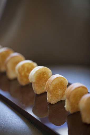 Peter's famous mini grilled-cheese sandwiches.
