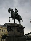 A statue of Archduke Albert, Duke of Teschen outside the Albertina.