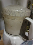 Process on high speed for about a minute until there are no chunks, then gradually add the rest of the water from the jar until it's well blended and, ahem, milky.