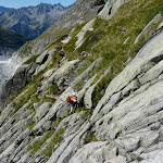 Passage �quip� sur le Balcon de la Mer de Glace
