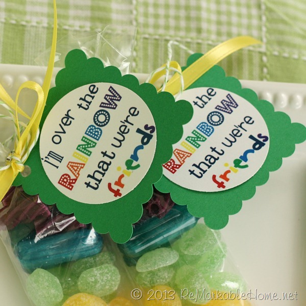 Brighten a Friend’s Day!…St. Patrick’s Day Rainbow Candy Bags {ReMarkableHome.net}