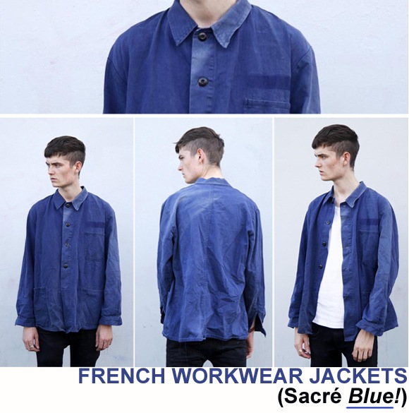 There’s something very bien about a garcon in a vintage French work wear jacket – it’s the easiest way to let everyone know that you TOTALLY work in a ‘creative industry’. Trust us, girls will be begging you to paint them, Kate and Leo sinking ship style. We’ve got 3 styles on the site right now – take your pick from the below: