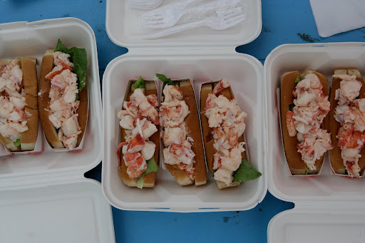 Lobster rolls from Down East Lobster Company in Trenton, Maine. I could eat one right now.
