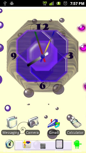 Crazy Clock Purple Design