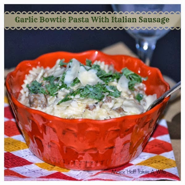 garlic bowtie alfredo pasta Garlic bowtie pin