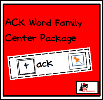 Centers are not one size fit all!  All instruction should be differentiated to meet the needs of students, including math and literacy centers.  Stop by Raki's Rad Resources for ideas and resources - ACK family making words center
