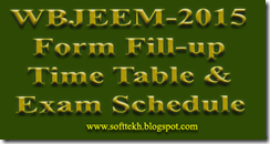 WBJEEM-2015 Time Table & Exam Schedule