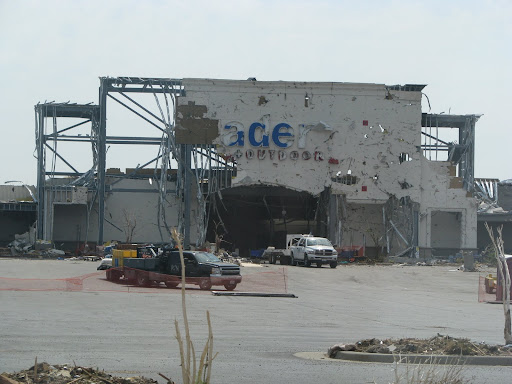 Academy Sports was severely damaged in the May 22nd tornado in Joplin.
(Photo credit: Jennifer Moore)