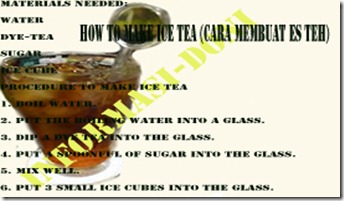 Contoh Procedure Text  How To Make Ice Tea (Cara Membuat Es Teh