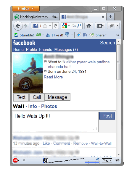 Friends Wall Flooding Trick Facebook