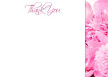 Pink Peonies 7 Flat Thank You Card