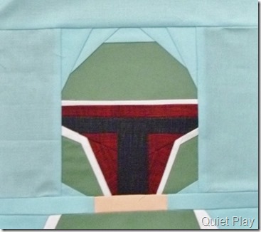 Paper pieced LEGO Boba Fett