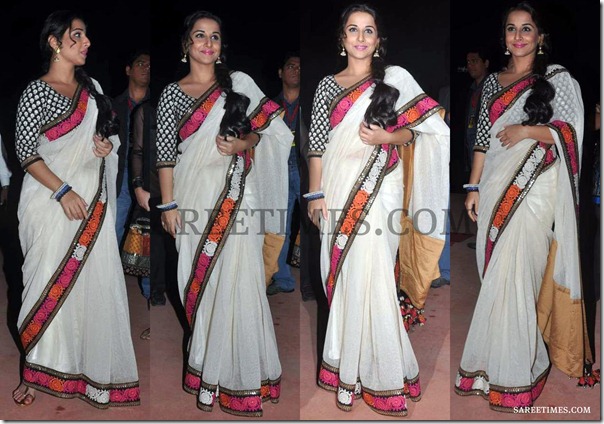 Vidya_Balan_White_Saree