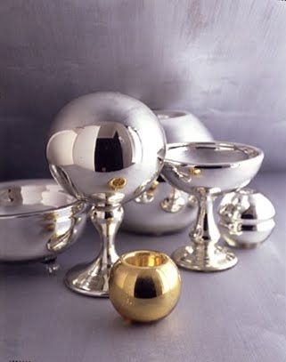 Attractive rounded forms include a gazing ball, compote, small match striker, large and small rose bowls, and a bowl with clear glass feet. Attractive rounded forms include a gazing ball, compote, small match striker, large and small rose bowls, and a bowl with clear glass feet.