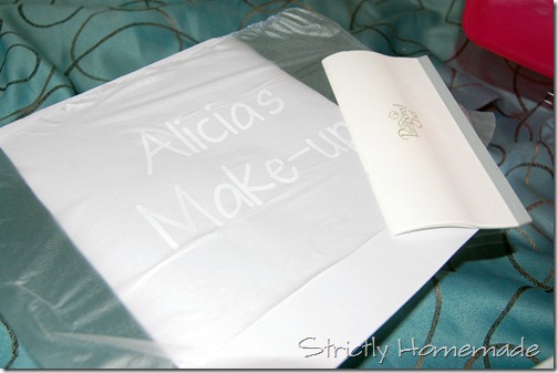 Scraping onto transfer paper