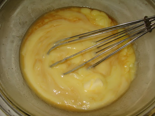 Mix in butter and vanilla extract, until well blended.