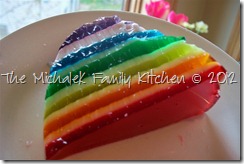 Rainbow Ribbon Jell-O Salad