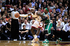 LeBron Sports Championship Gold LBJ X in Miami Heat Opener lebron james nba 121030 mia at bos 14 LeBron Sports Championship Gold LBJ X in Miami Heat Opener