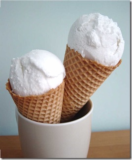 Coconut Sorbet Cones