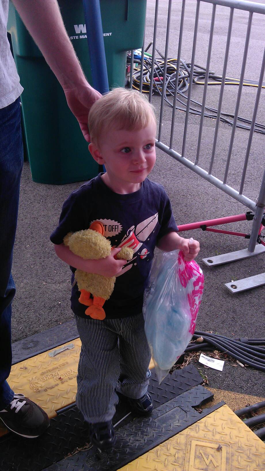Walking into the circus flora tent