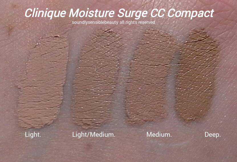 Clinique Moisture Surge CC Compact; Review & Swatches of Shades