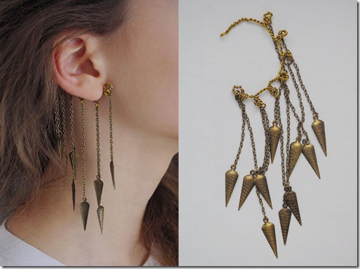 Reuse_spiky ear cuff