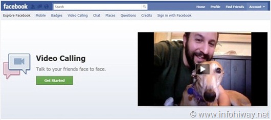 facebook video call get started