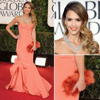 Jessica Alba de Oscar de la Renta Jessica Alba de Oscar de la Renta