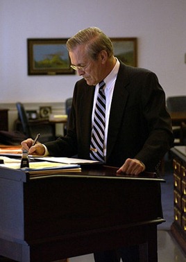 donald rumsfeld standing desk