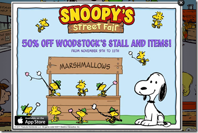 Snoopy's Street Fair - Woodstock Sale