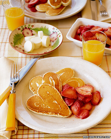 Pancake Hearts. (marthastewart.com)