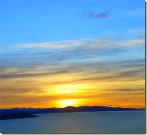 Pôr de Sol no Lago Titicaca, Bolívia Autora Renata Campos