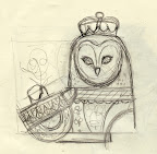 My sketch of one of the Queens.