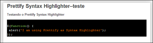 Prettify Syntax Highlighter no Blogger - Visual Dicas