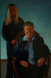 Claudia en Geesje - 50 x 120 cm - olieverf op paneel (opdracht)
