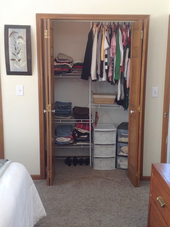 My closet after